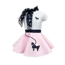 Hip Hop 50s Shop Baby/Infant 3 pc Poodle Skirt Outfit - Halloween Costume