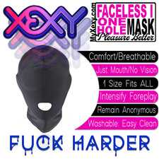 Full Face Mask Mouth Hole Spandex Hood Role Play Blindfold Balaclava Faceless 1