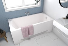 Vasca da bagno vasca acrilica 120 x 70 rettangolare vasca acrilico grembiule / supporto vasca scarico