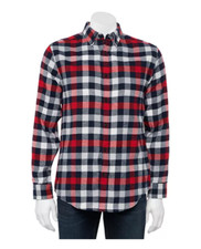 Croft and Barrow Flannel Shirt Men XXL Woven Extra Soft Long Sleeve Pocket 601