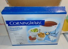 Corning Ware French White 16 pc F-5 / F-4 Fondue Set NIB 1032271