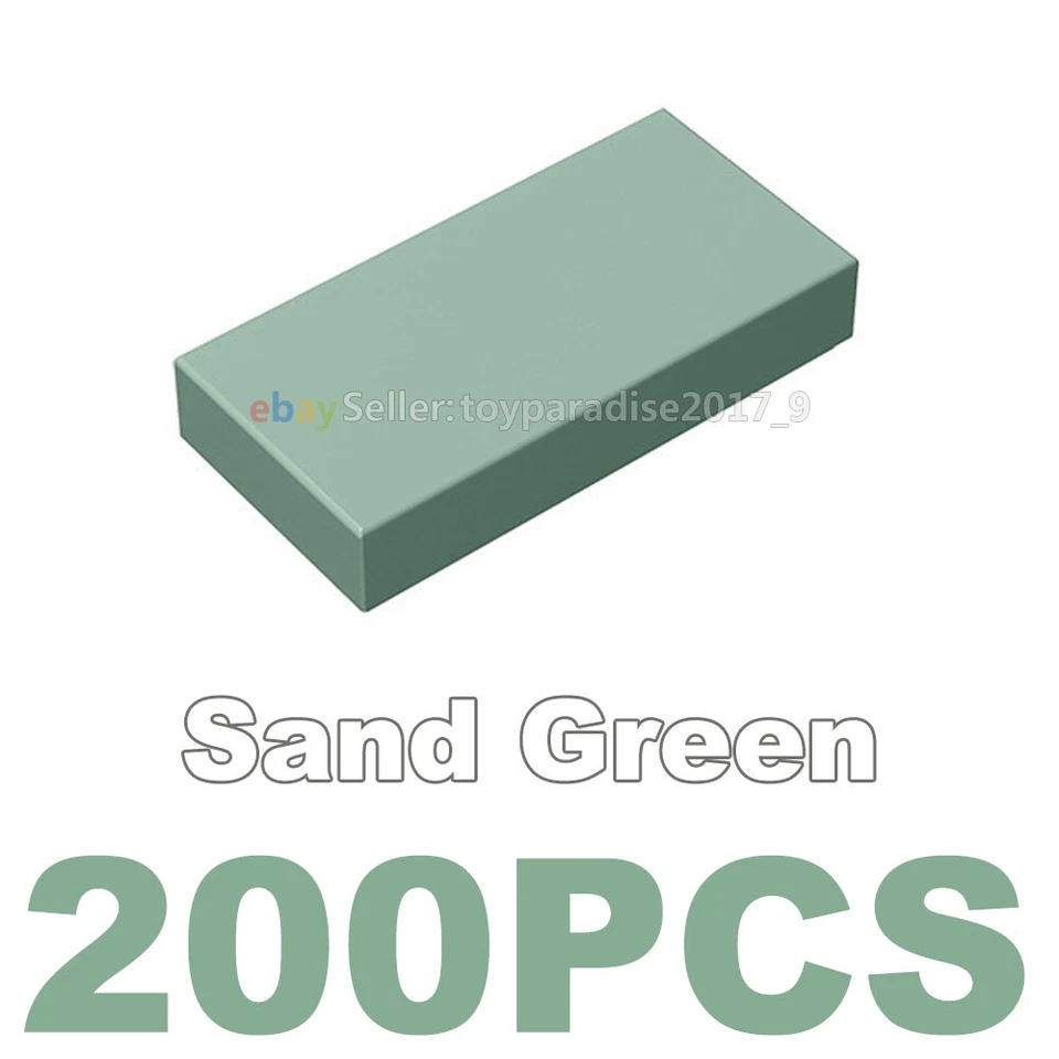 200 nuevas baldosas azules transluces 1 x 2 piezas planas suaves transparentes al agua Foto 2 de 4