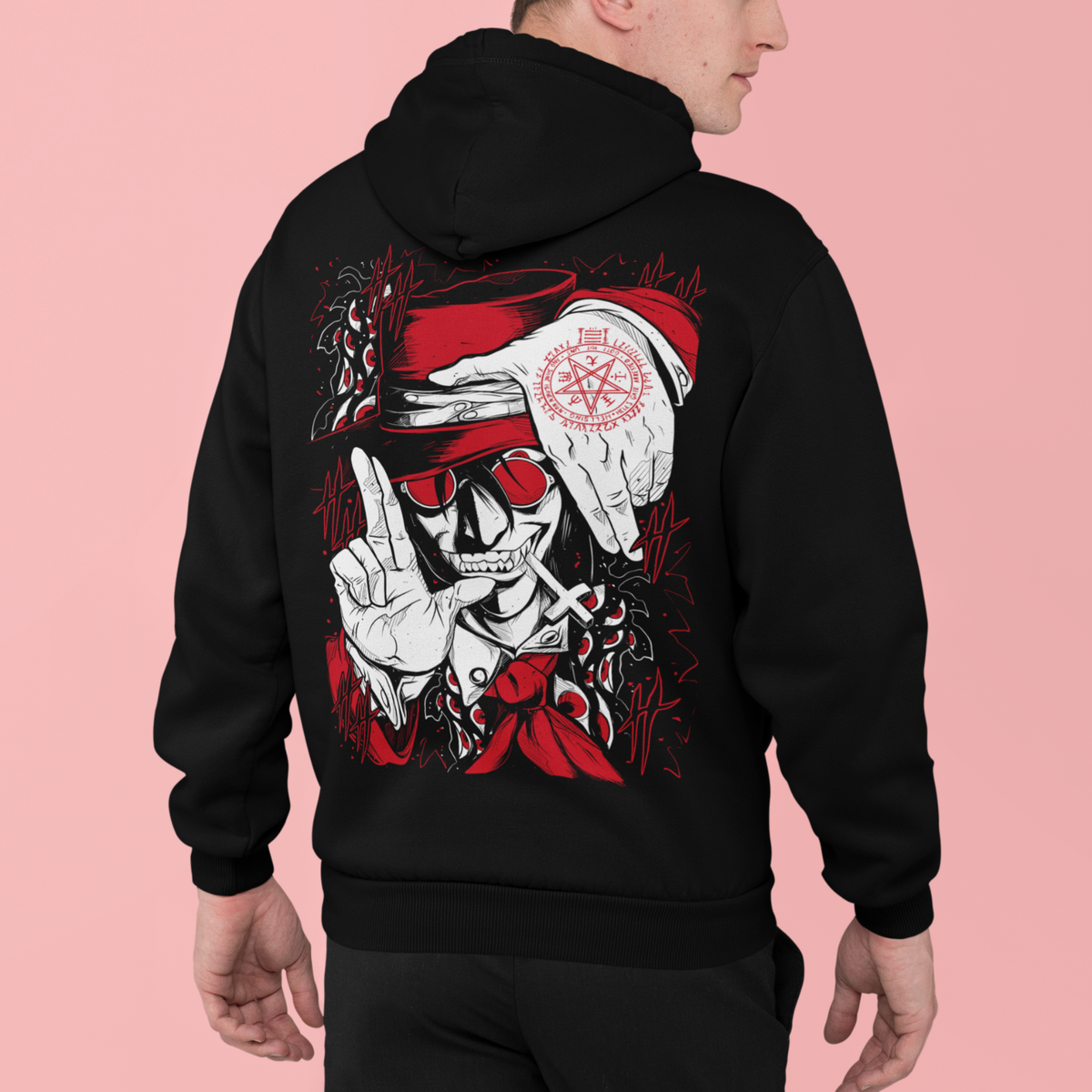 Ultimate Vampire Hoodie Anime Lovers Hellsing Alucard Face Hell 