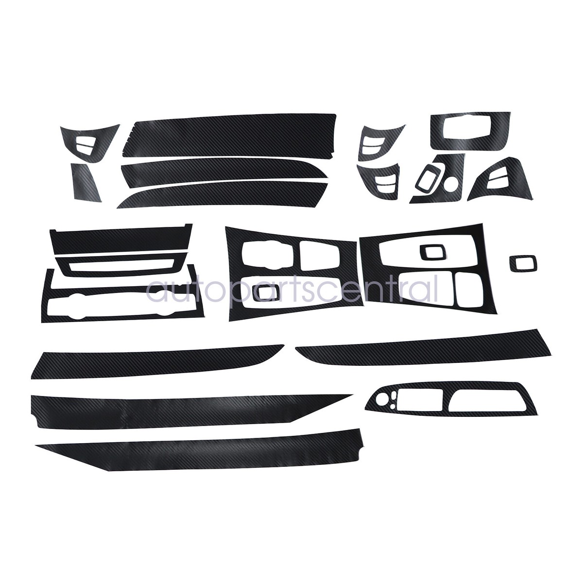 22*Carbon Fiber Interior Accessories Whole Kit Cover For 08-14 BMW