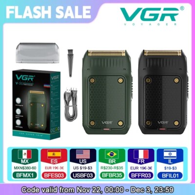 VGR 353 Electric Foil Shaver   Rechargeable Single-Blade Razor for Men