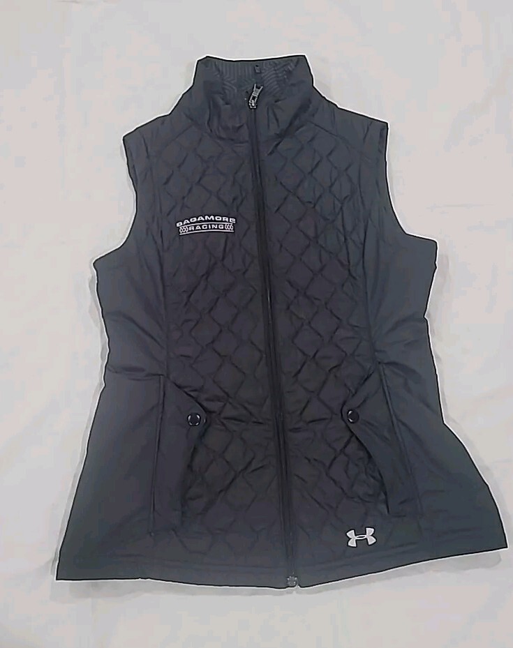 Under Armour "Sagamore Racing" Black Zip Front Packable PrimaLoft Vest Sm Women View 2