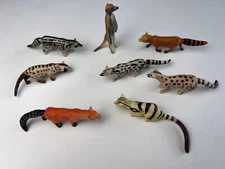 Lot of 8 Genets, Civets and Mongoose Play Visions Figures 1998 Collectables