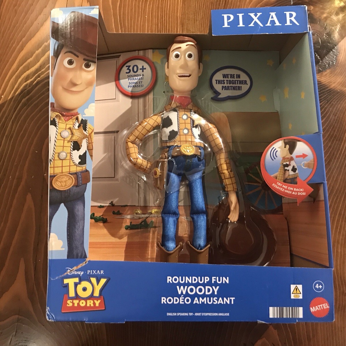 DISNEY PIXAR TOY STORY ROUNDUP FUN WOODY COWBOY NEW Box Wear