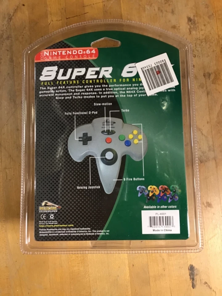 NEW Nintendo 64 Game Controller Pelican Accessories Super 64X Gray N64 Vintage - Image 2 of 3