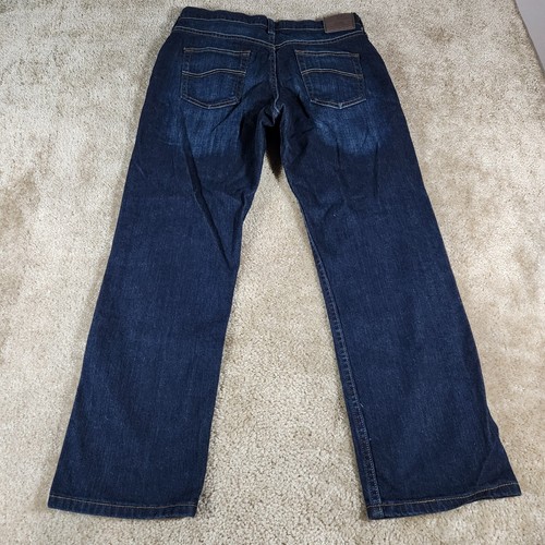 Lee Premium Select Straight Boys Sz 14 Husky Jeans Adj Waist Dark Blue #445 - Picture 5 of 12
