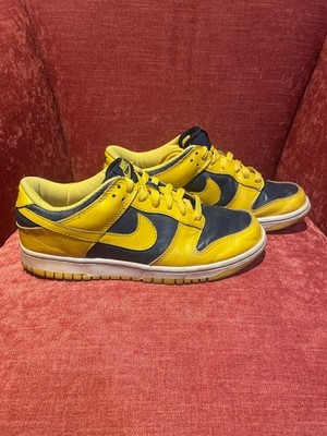 RARE Size 8 - Nike Dunk Low Vintage Varsity Maize Midnight Navy