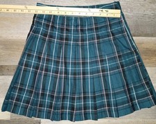 H M Girls Plaid Pleated Skirt Size 14 Red Navy Green School Uniform