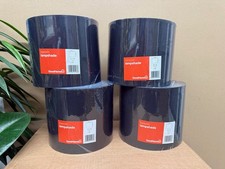 4x GoodHome Kpezin Charcoal Fabric dyed Circular Light shade (D)20cm Lampshade