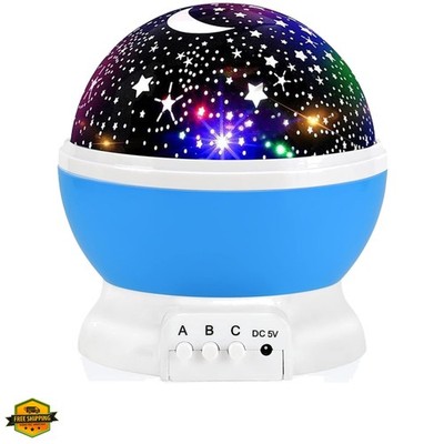 Night Light for Kids, Kids Night Light Nebula 360 Degree Rotation - 4 LED Bul...
