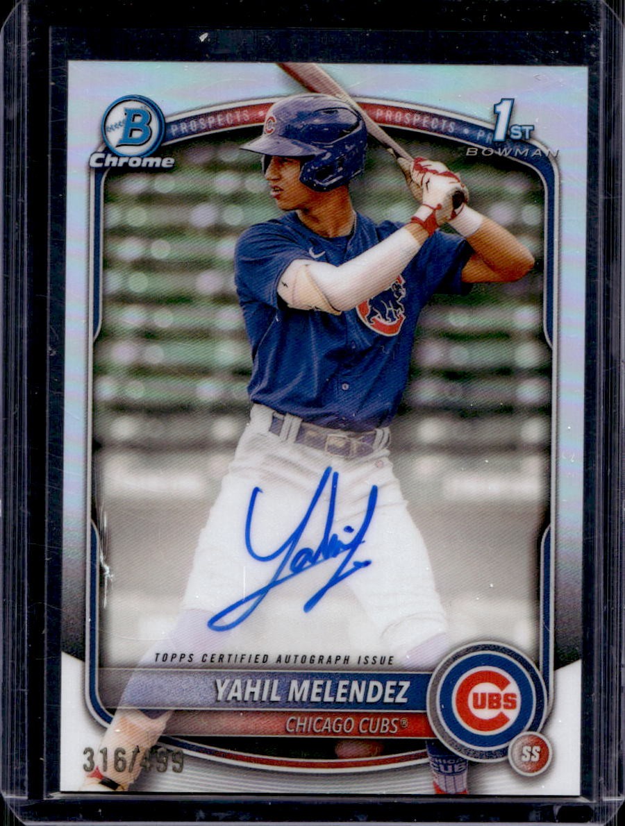 Yahil Melendez 2025 Bowman Chrome #CPA-YM Auto Refractor 316/499