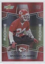 2008 Score Select Rookie Red Zone Auto 16/30 Brandon Flowers #358 Auto 0b2