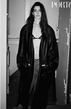 Annehathaway Black And White Coat 11x17 Poster