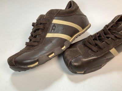 Vintage Diesel Y2K Women's Tan Leather Lace Up Brown Sneaker