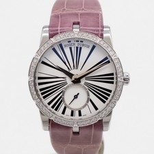 Roger Dubuis Excalibur 36mm Diamonds Steel RDDBEX0287 Leather Automatic