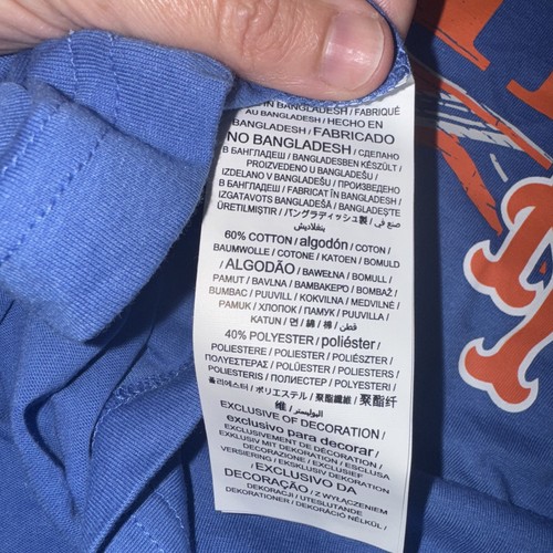 New York Mets MLB Majestic Men's Double Sided Queens T-Shirt Large - Picture 7 of 7