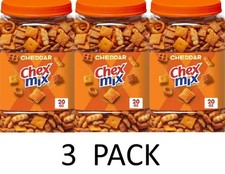 Chex Mix Cheddar Snack Mix 20 oz Tub - 3 PACK