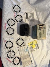 1950s Sawyers View Master Stereoscope 3D Black Bakelite w/ Original Box Vtg