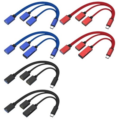 USB C Hub Adapter 3 Port Extension Hard & Heat Resistant Multifunction USB C Hub