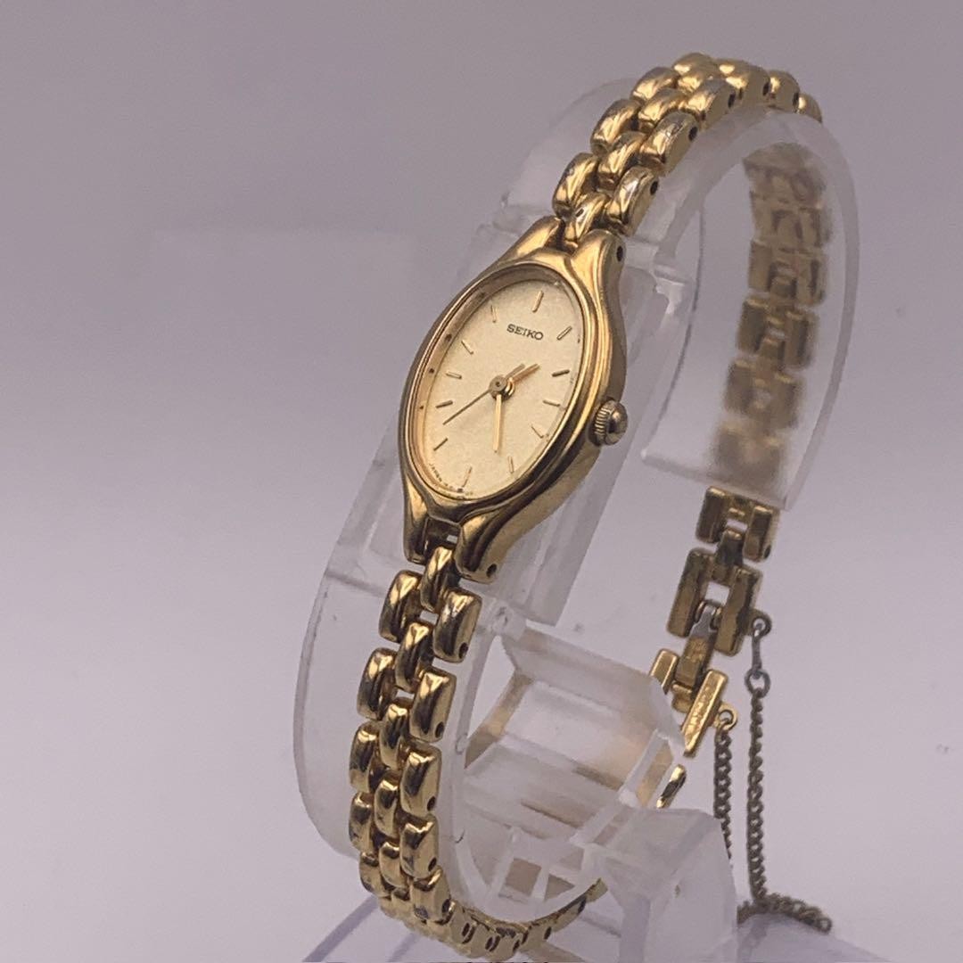 Seiko Tisse 1F21‑5A00 ゴールド Seiko Oval 1F21-5A00 Vintage Women's Watch in Gold