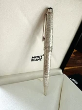 NEW IN BOX: RARE MONTBLANC SOLITAIRE MARTELÉ STERLING SILVER BALLPOINT PEN