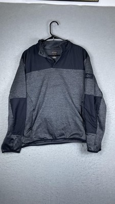 Greg Norman Pullover Mens Large Gray Black HydroTech Golf Windbreaker Jacket