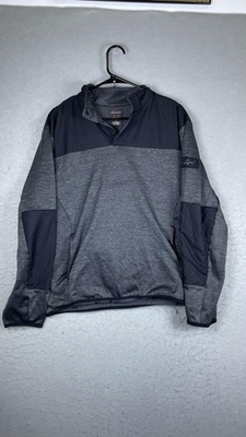 #ad #ad Greg Norman Pullover Mens Large Gray Black HydroTech Golf Windbreaker Jacket $22.99