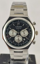 Citizen Chronograph Quartz Black Dial 'Date' All Working Men Wristwatch