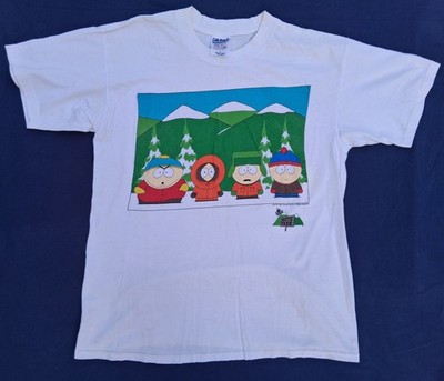 Vintage South Park Shirt Mens Large White 1997 Comedy Central Cartoon TV 90s