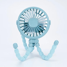 Stroller Fan Clip on for Baby Flexible Tripod Rechargeable Battery Small Persona
