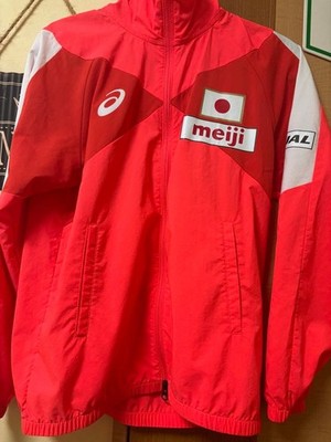 ASICS Japan Wrestling Team Jacket Orange Size S Official Team