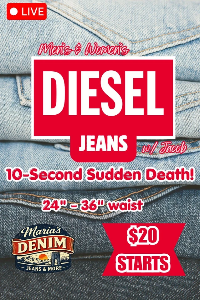 10-Second Sudden Death Diesel Jeans! $20 Starts - Rapid Fire w/ Jacob