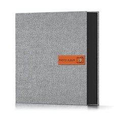 popotop Photo Album 4x6 200 Pockets Photo with Label, Linen Hardcover Photo