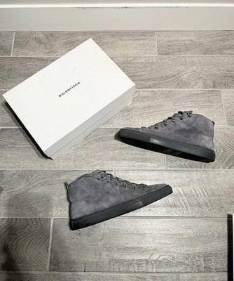 Balenciaga Arena Gray Suede Men 13 46 Leather High Top