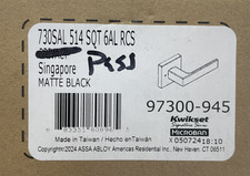 Kwikset 730SALSQT-514 Singapore Privacy Door Lever - Matte Black READ