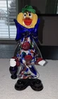 Murano Hand Blown Art Glass Clown Figurine Multicolor Decorative Glossy Venice