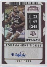 2020 Contenders Draft Picks Sticker Tournament Ticket 38/49 Josh Nebo Auto 0v9m