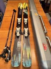 Atomic Access 171 Skis 128.5/100/120.5 Radius 18m Griffon Binding Sportube Pole