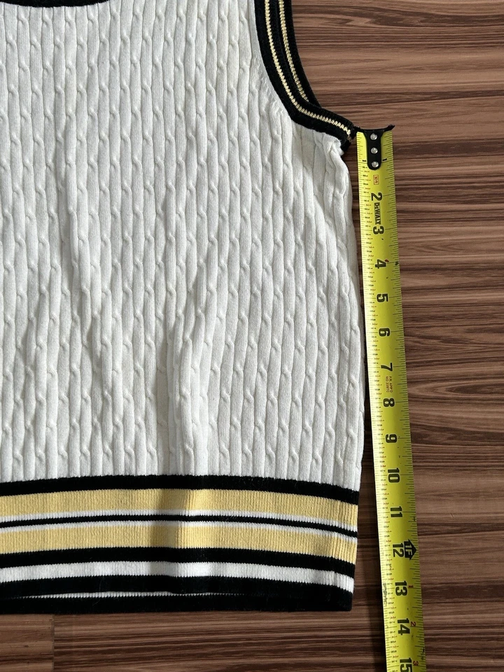 Chaleco suéter de golf Liz Claiborne para mujer blanco talla grande Foto 3 de 4