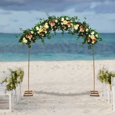 7.5ft Metal Wedding Party Arch Backdrop Balloon Flowers Stand Gardens Decoration