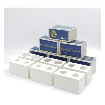 Luxury Coin Collecting Supplies - 6 Sizes of  Cardboard Coin Flips