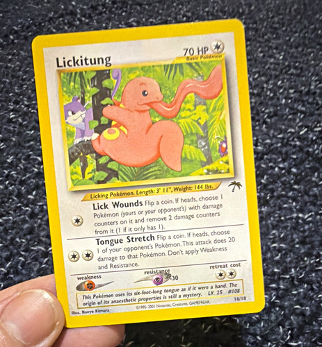 Nintendo Pokémon TCG Southern Islands Lickitung 16/18 ENG 70HP 2001