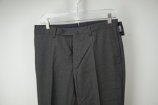 Incotex Solid Gray 100 Wool S120s Wool Dress Pants Sz 46 NEW