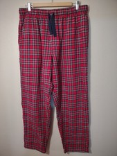 George Flannel Pajama Pants Men's Large Red American Farmhouse Plaid PJS