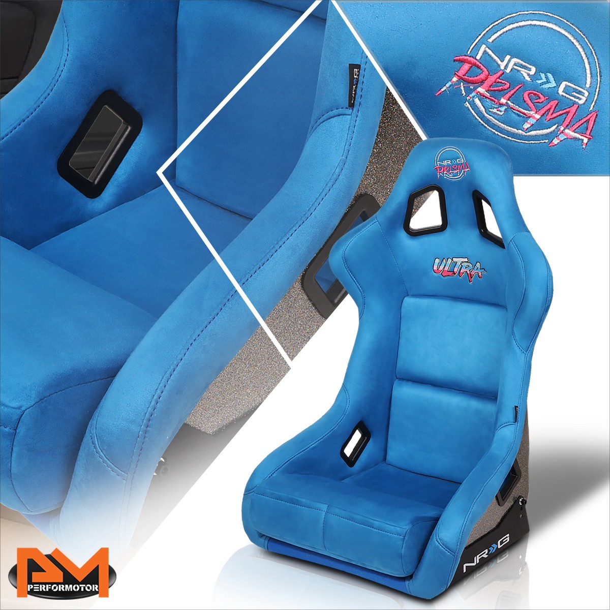 NRG Innovations FRP-302BL-ULTRA Prisma Fixed Back Large Size