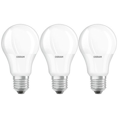 3 x Osram LED Leuchtmittel Birnenform A60 8,5W = 60W E27 840 Neutralweiß 4000K